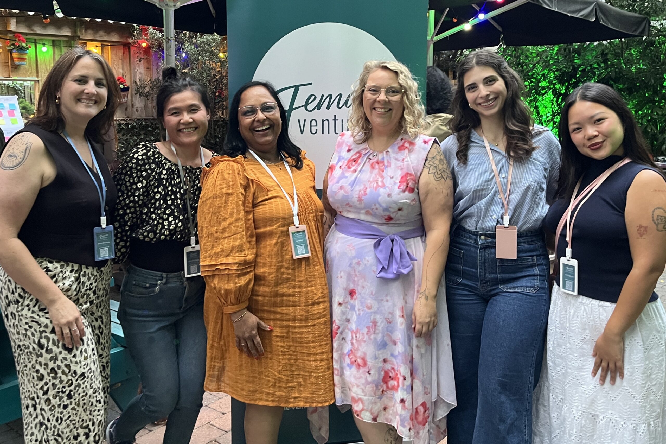 Female Ventures Delft/The Hague, August 2025 / From left to right: Zanni Miranda, Yu-Chia Huong, Jay Vedala, Kristin Unger, Alexandra Sima, Linh Nguyen (not in the picture: Ana Maria Mitrofan, Melanie Bertaud).